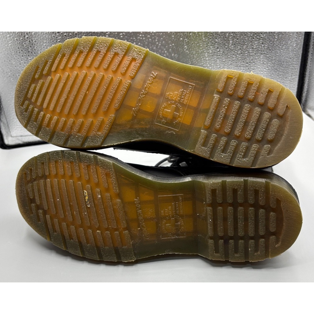 Dr. Martens Black Nappa Leather 8-Eye Boots Womens Size 8 1460 W Doc Marten EUC - Picture 7 of 9